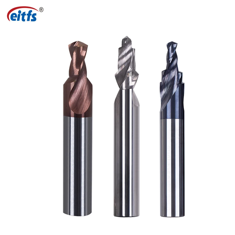 Eitfs Carbide Spot Drill Bit 120° TIALN/ALTIN Coating For High Hardness Metal Or Quenching Material