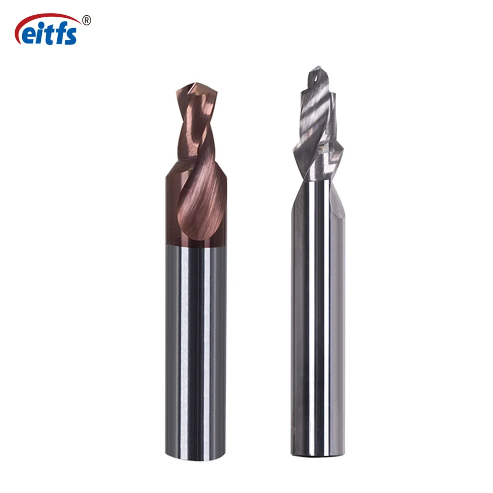 Eitfs Carbide Spot Drill Bit 120° TIALN/ALTIN Coating For High Hardness Metal Or Quenching Material